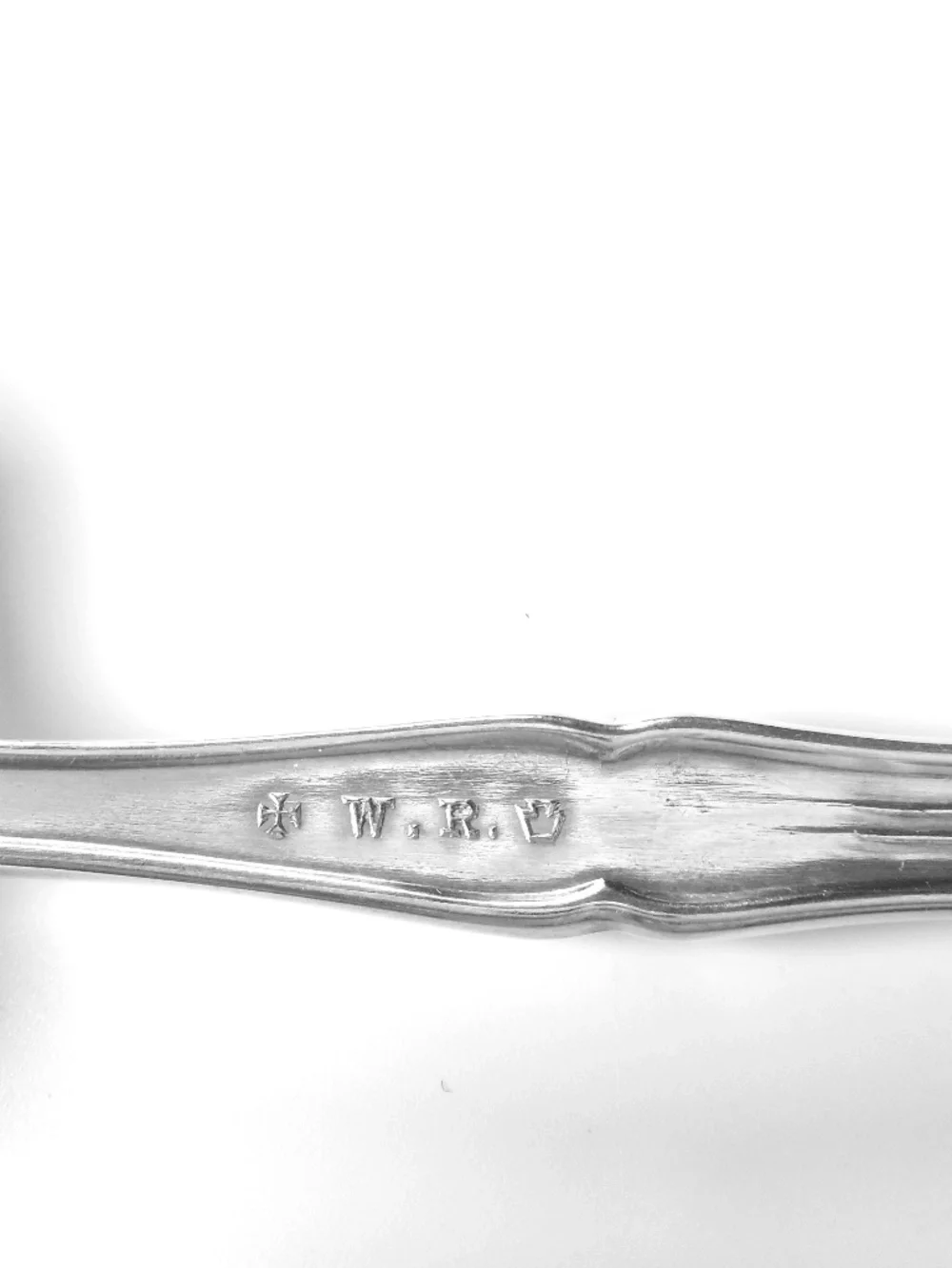 VTG 1908 Wm Rogers W R Keystone CARNATION Silverplate Floral Serving Fork 8.25